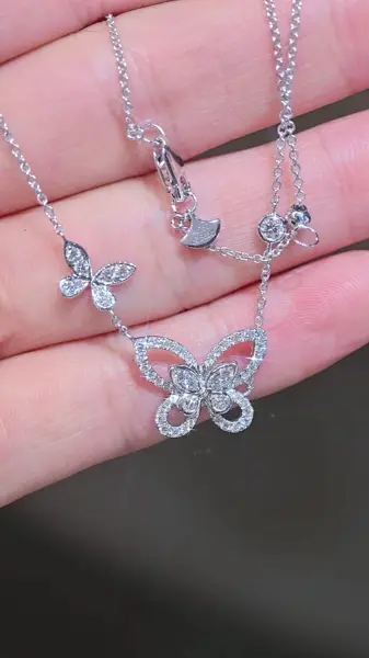 Колье «Бабочка», 0,56 ct