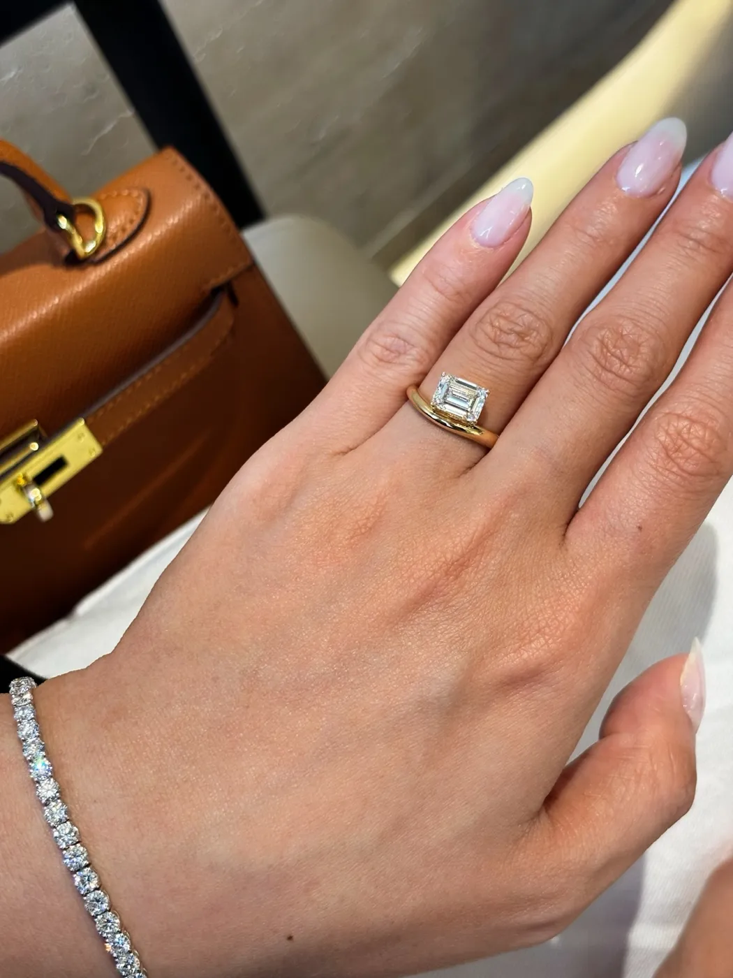 Кольцо «Изумруд» с двойной шинкой, 2 ct — фото 6
