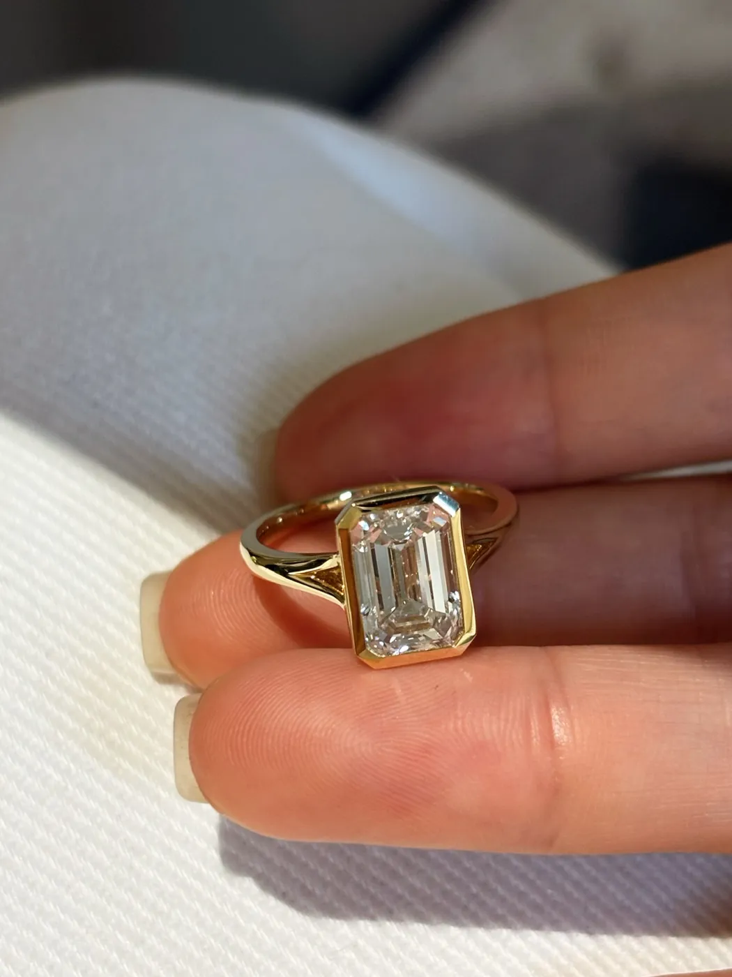 Кольцо «Изумруд» в глухой закрепке, 3 ct — фото 3