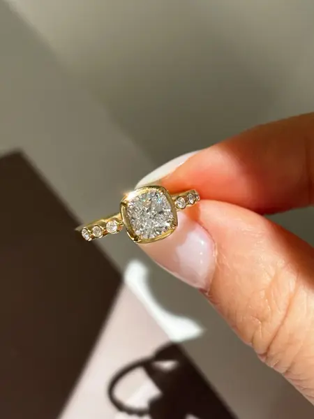 Кольцо «Круг» с витой шинкой, 1 ct