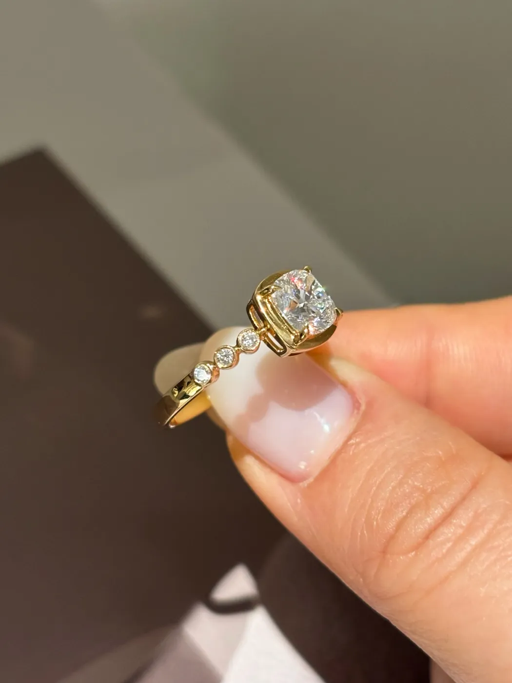 Кольцо «Круг» с витой шинкой, 1 ct — фото 2