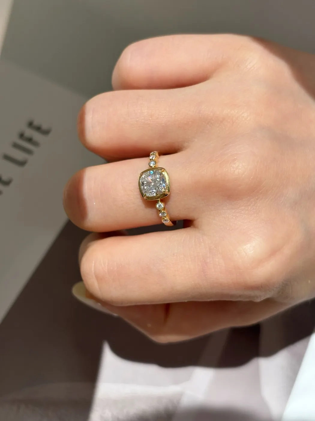 Кольцо «Круг» с витой шинкой, 1 ct — фото 3