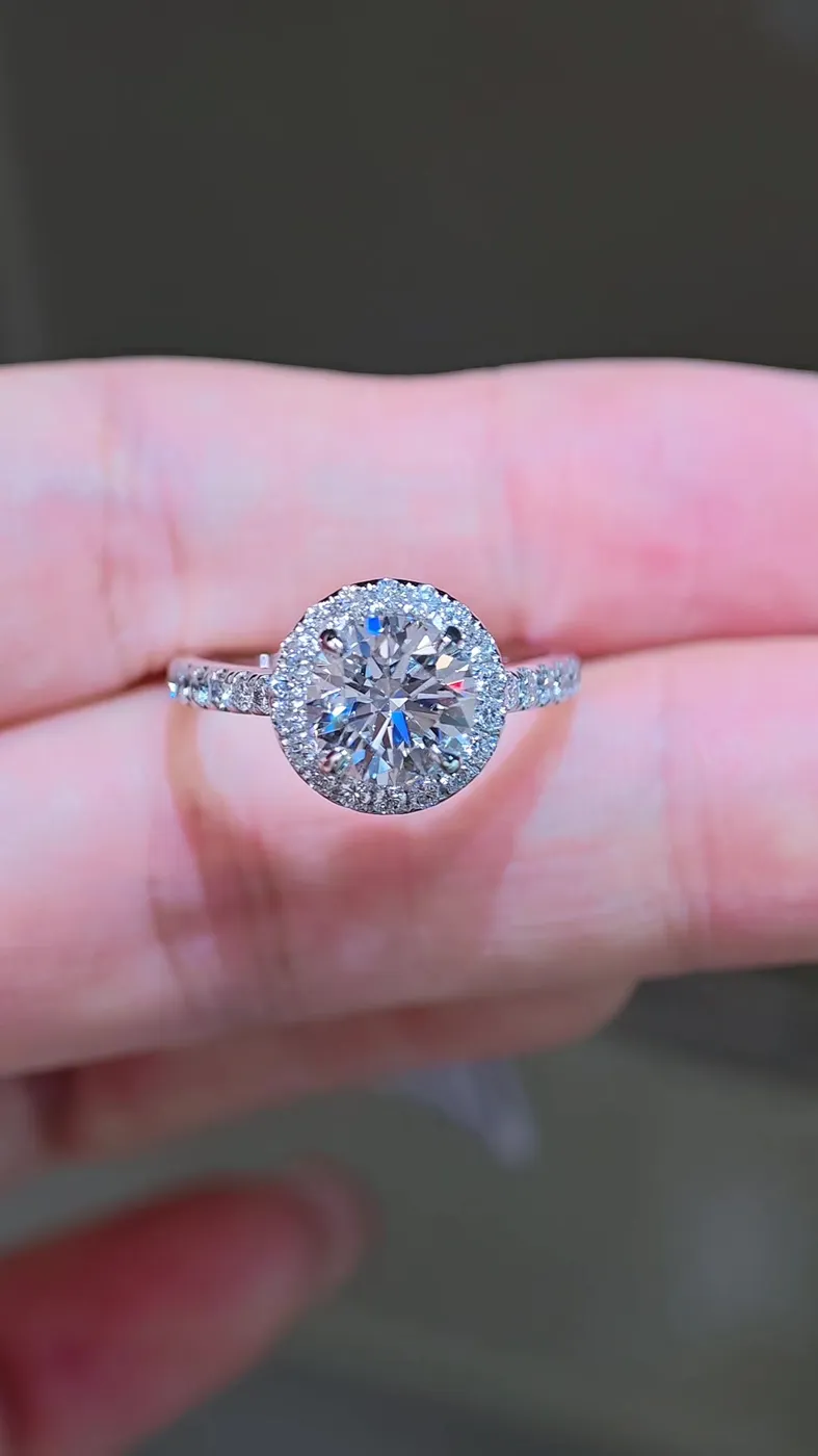 Кольцо «Круг» в ореоле, 2,05 ct — фото 4