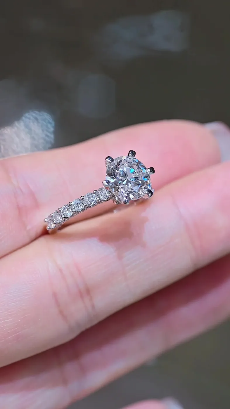 Кольцо «Лунный свет» с бриллиантом «Круг», 2,03 ct — фото 3