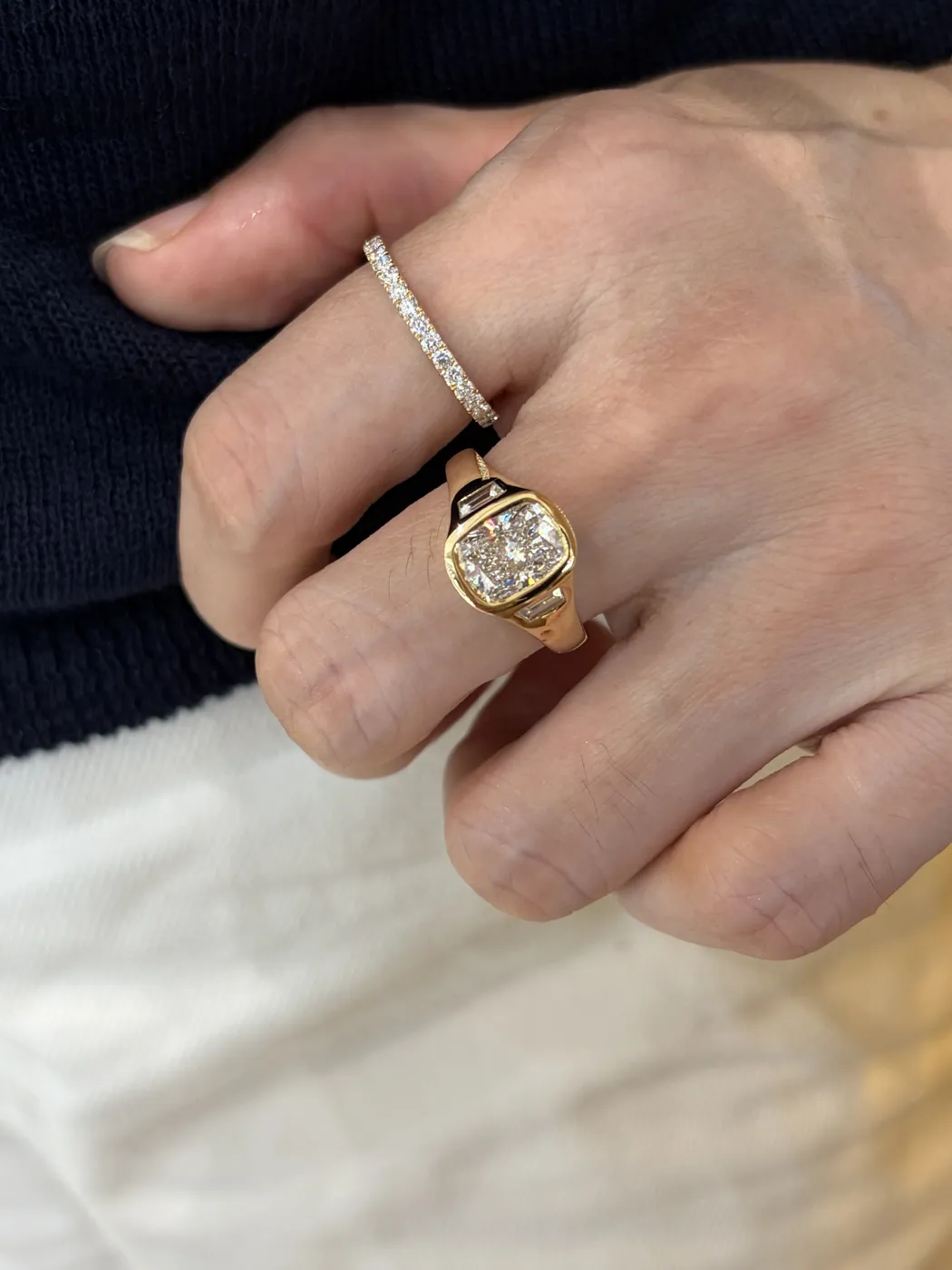 Кольцо «Овал» на массивной шинке, 2 ct — фото 2