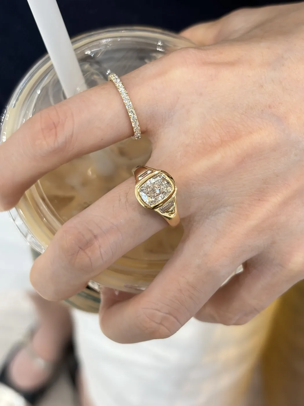 Кольцо «Овал» на массивной шинке, 2 ct — фото 4