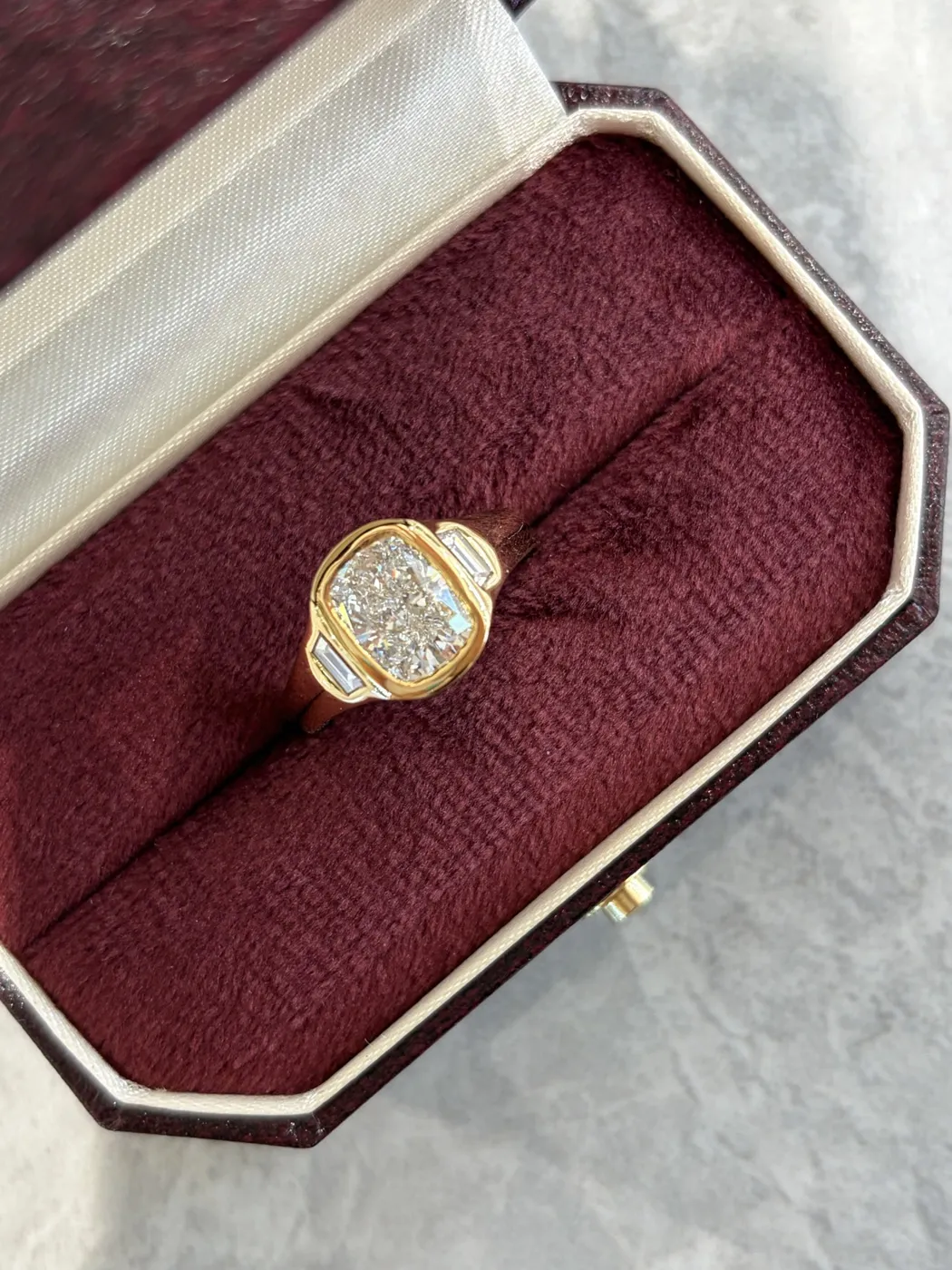 Кольцо «Овал» на массивной шинке, 2 ct — фото 5