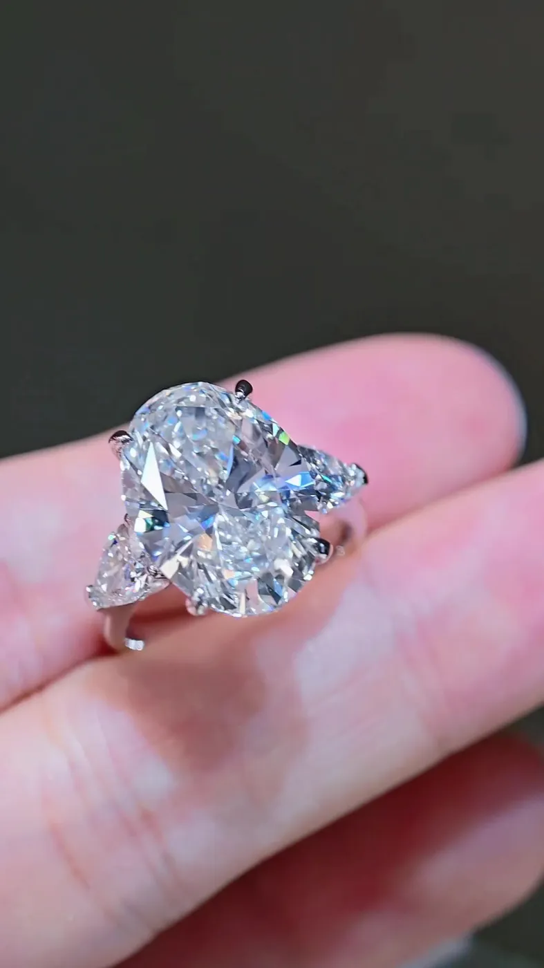 Кольцо «Овал» с тремя камнями, 10 ct — фото 2