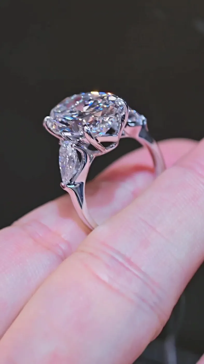 Кольцо «Овал» с тремя камнями, 10 ct — фото 3