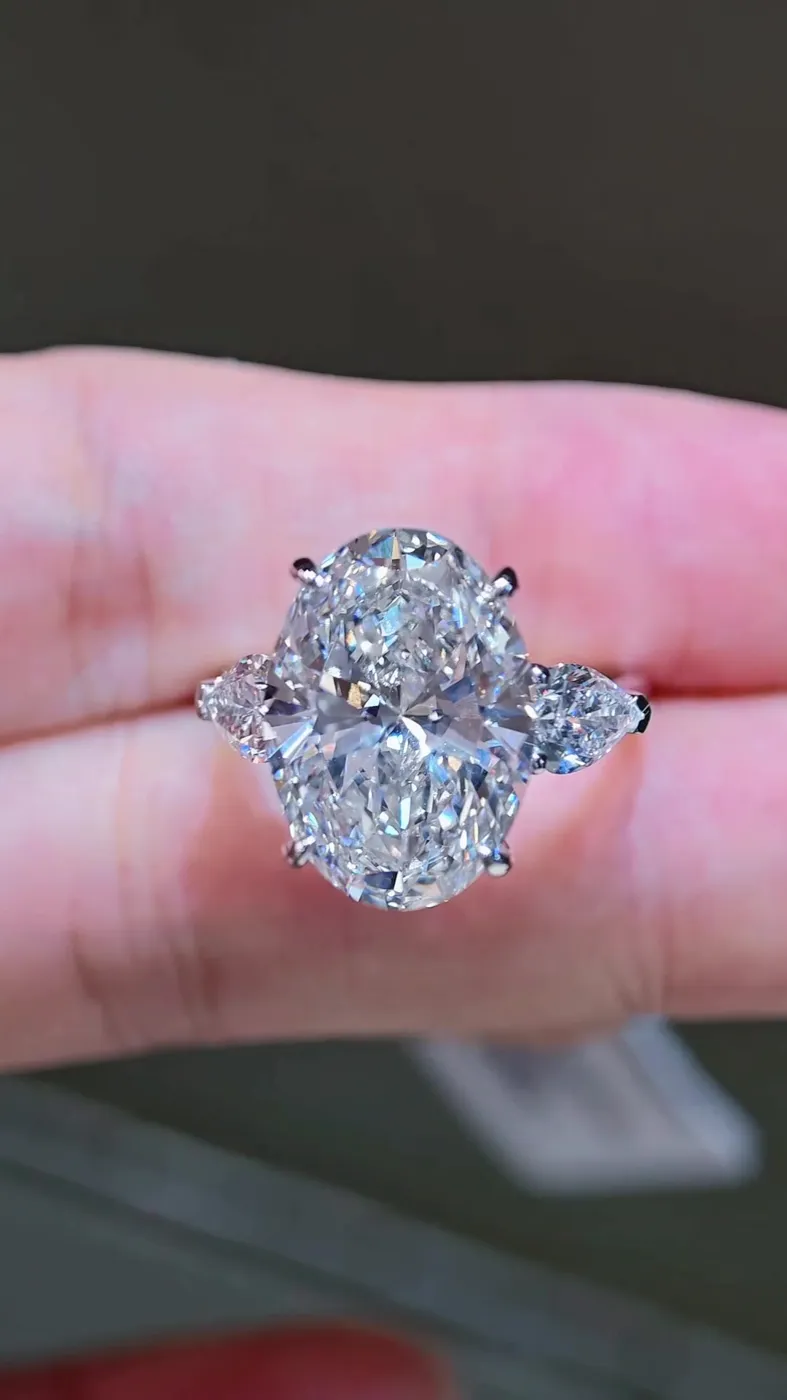 Кольцо «Овал» с тремя камнями, 10 ct — фото 4