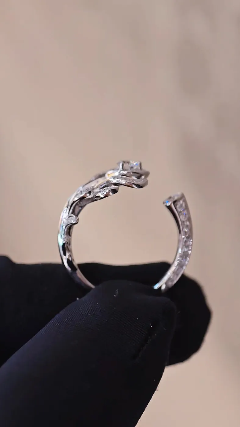 Кольцо «Перо» с бриллиантом «Груша», 0,62 ct — фото 5