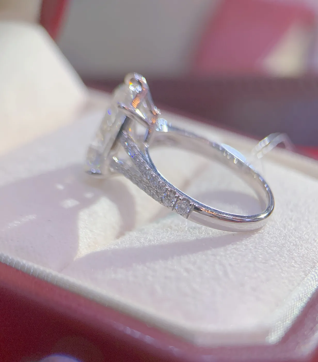 Кольцо-солитер «Груша», 5,01 ct — фото 2