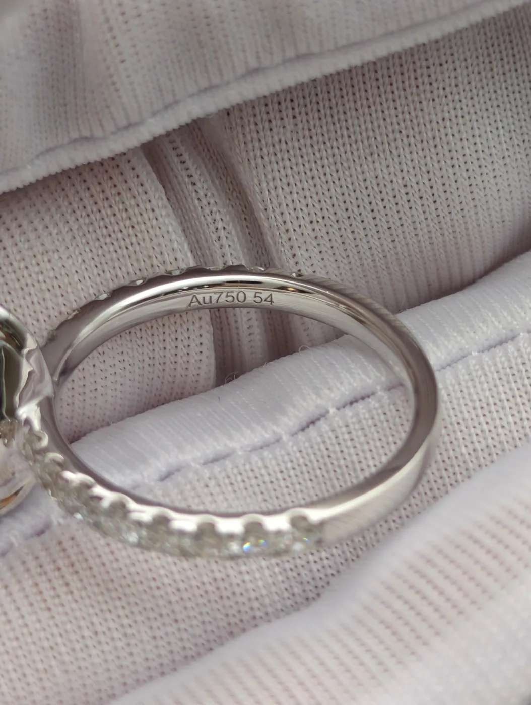 Кольцо-солитер «Груша» с дорожкой, 2 ct — фото 4