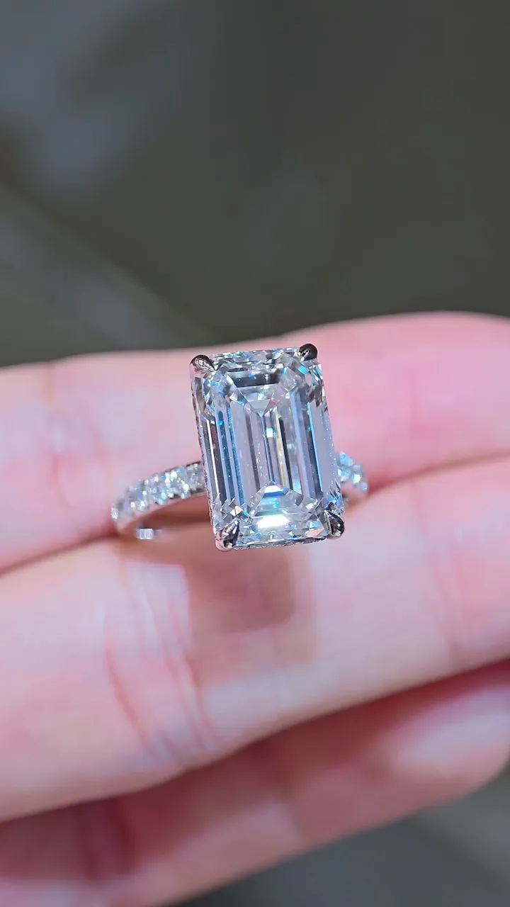 Кольцо-солитер «Изумруд», 10,1 ct — фото 1