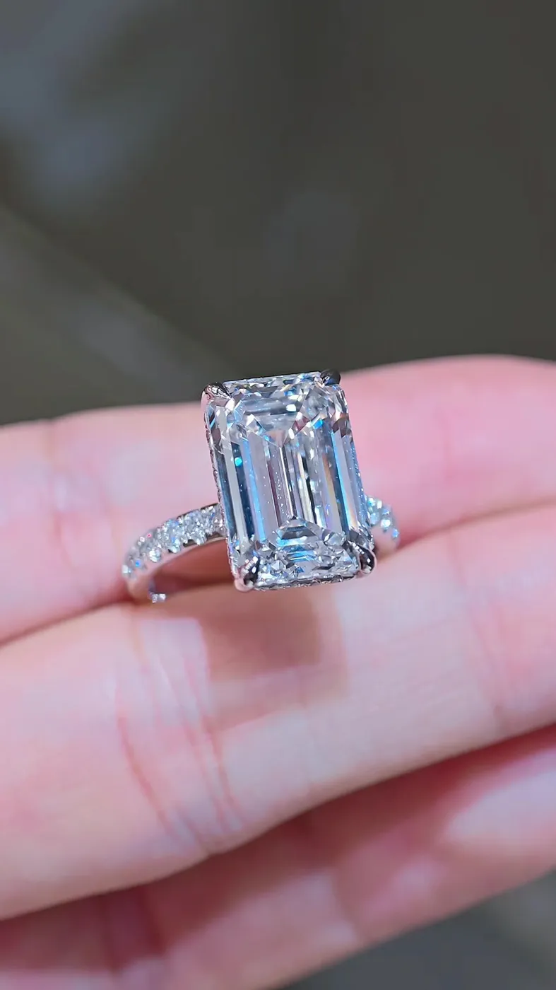 Кольцо-солитер «Изумруд», 10,1 ct — фото 2
