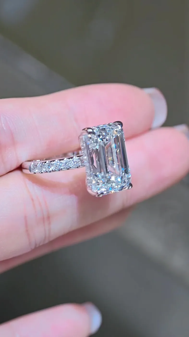 Кольцо-солитер «Изумруд», 10,1 ct — фото 3