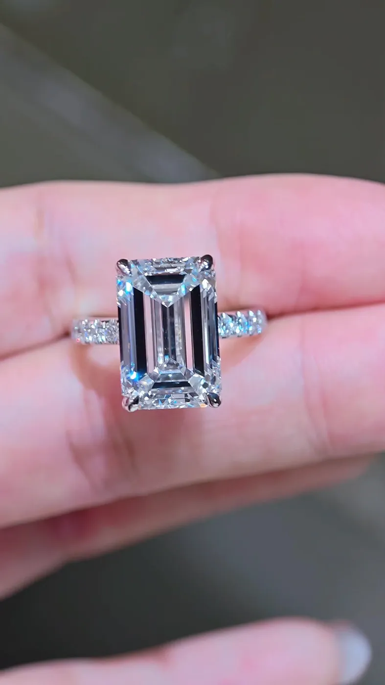 Кольцо-солитер «Изумруд», 10,1 ct — фото 4