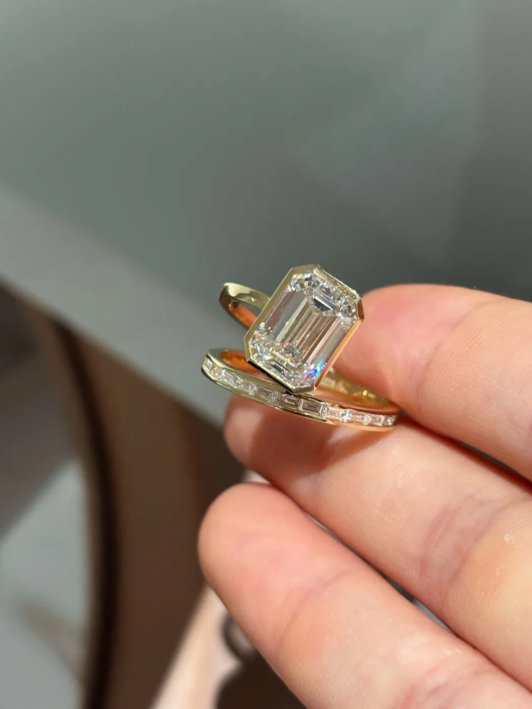 Кольцо-солитер «Изумруд», 3 ct — фото 3