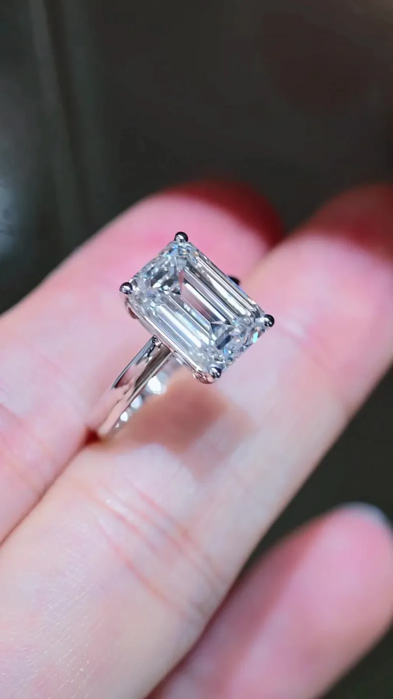 Кольцо-солитер «Изумруд», 5,06 ct — фото 3