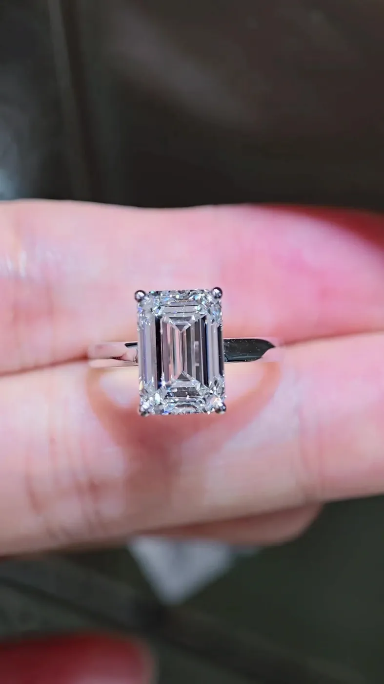 Кольцо-солитер «Изумруд», 5,06 ct — фото 4