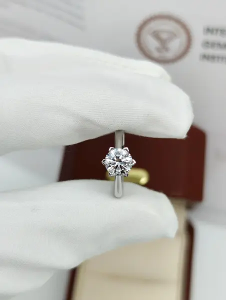 Кольцо-солитер «Круг», 1 ct