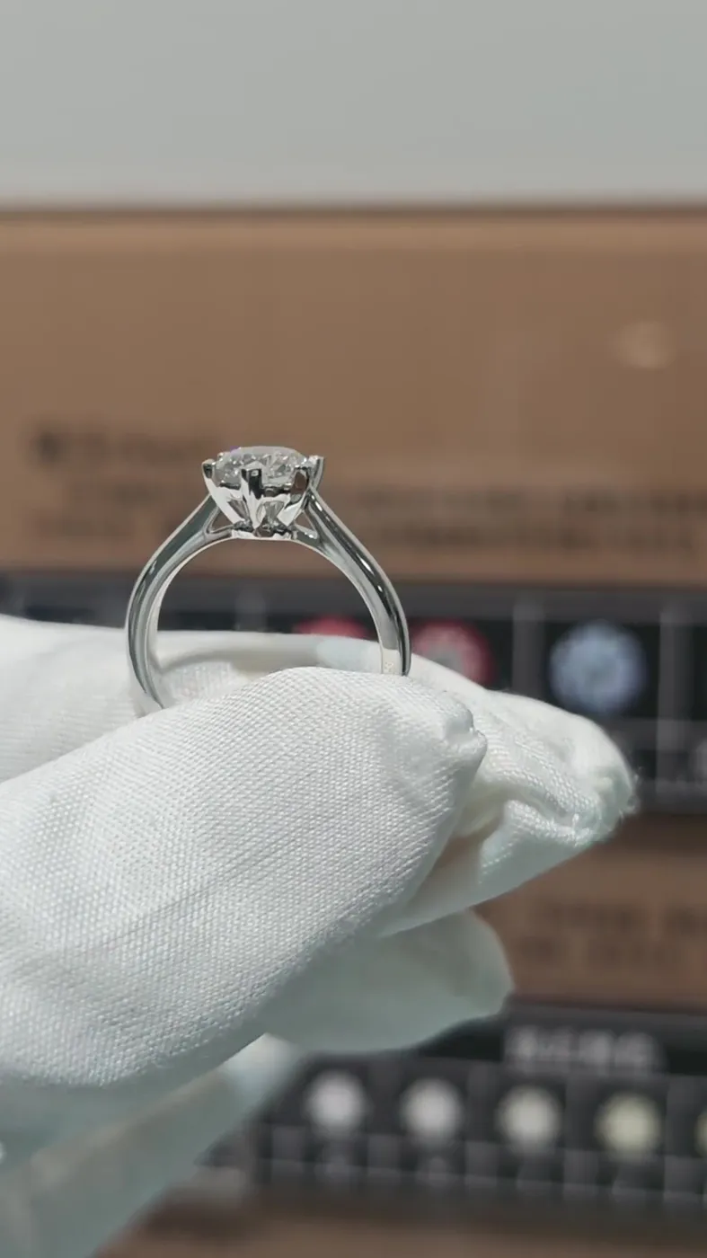 Кольцо-солитер «Круг», 1 ct — фото 5