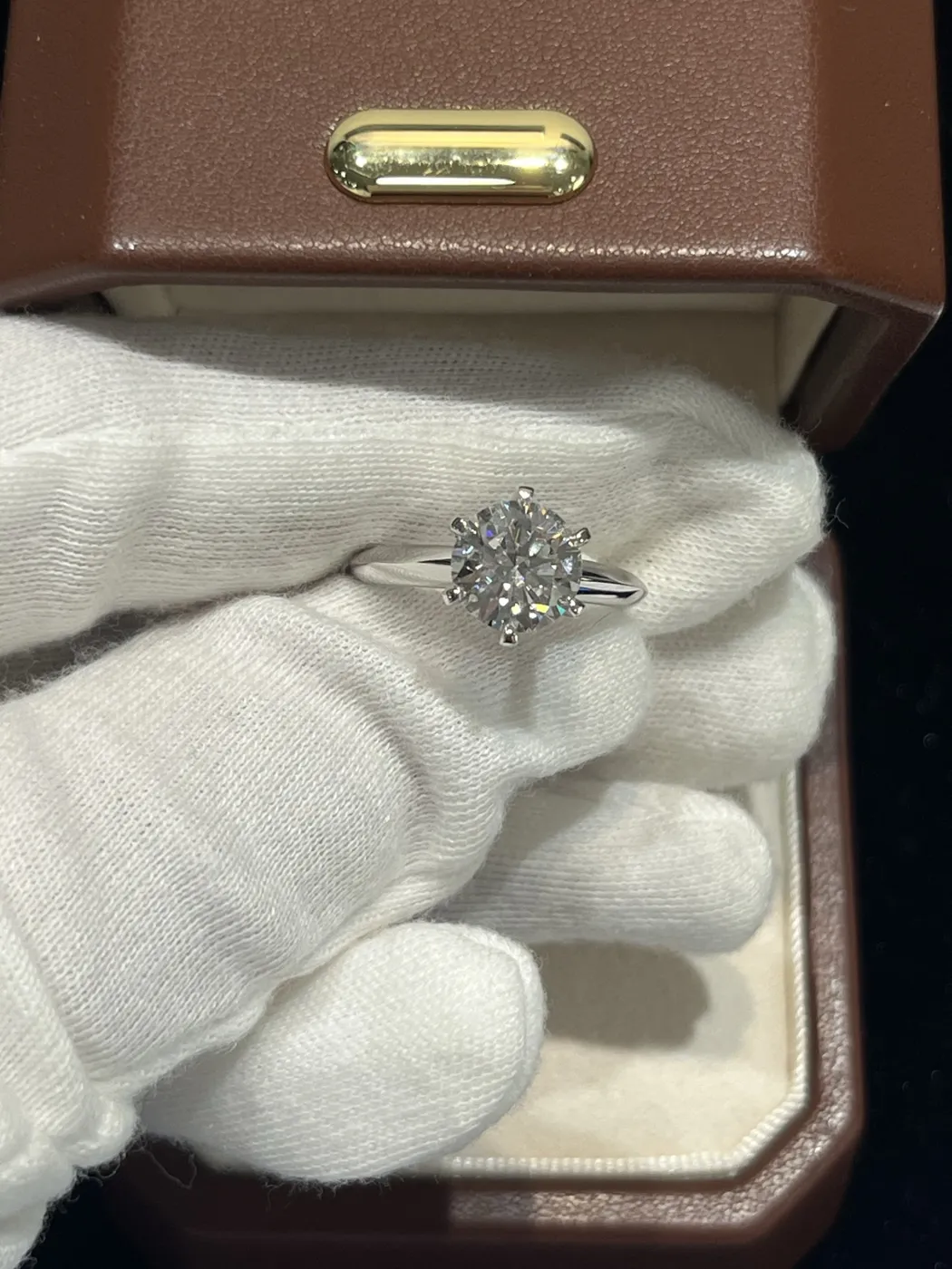 Кольцо-солитер «Круг», 2 ct — фото 5