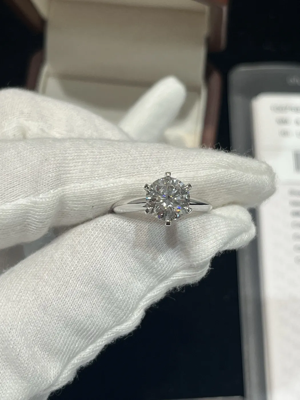 Кольцо-солитер «Круг», 2 ct — фото 6