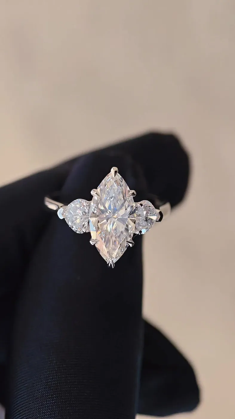 Кольцо-солитер «Маркиз», 2,38 ct — фото 7