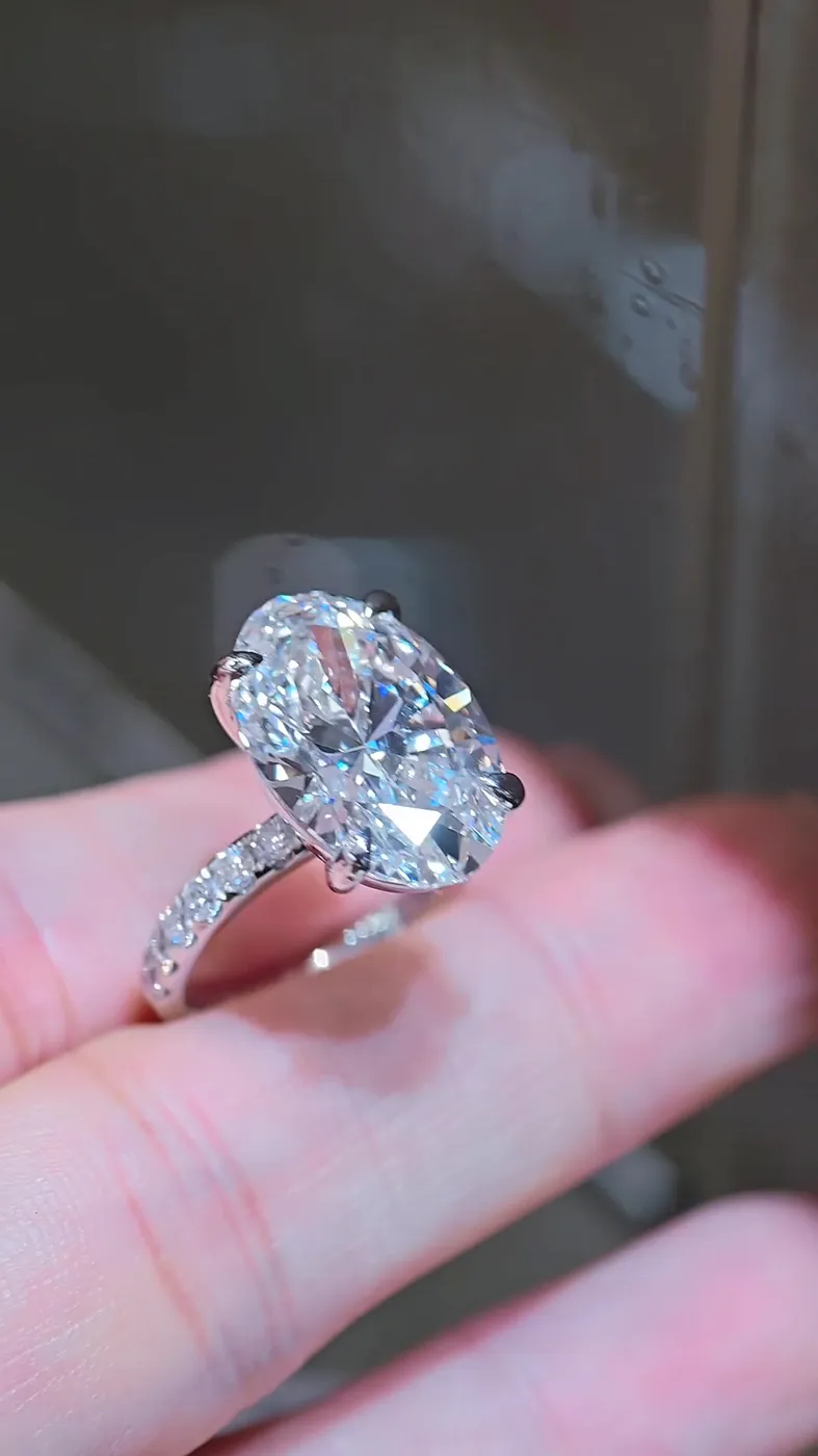 Кольцо-солитер «Овал», 10,01 ct — фото 2