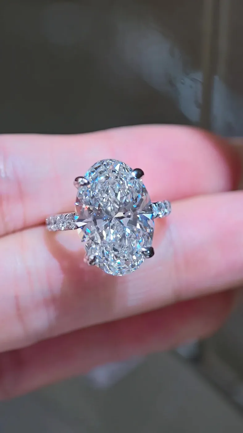 Кольцо-солитер «Овал», 10,01 ct — фото 4