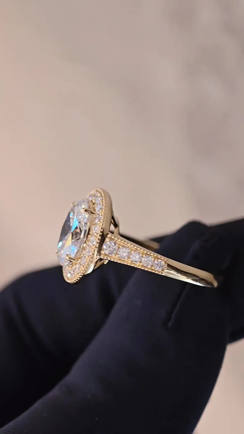 Кольцо-солитер «Овал», 2,02 ct — фото 6