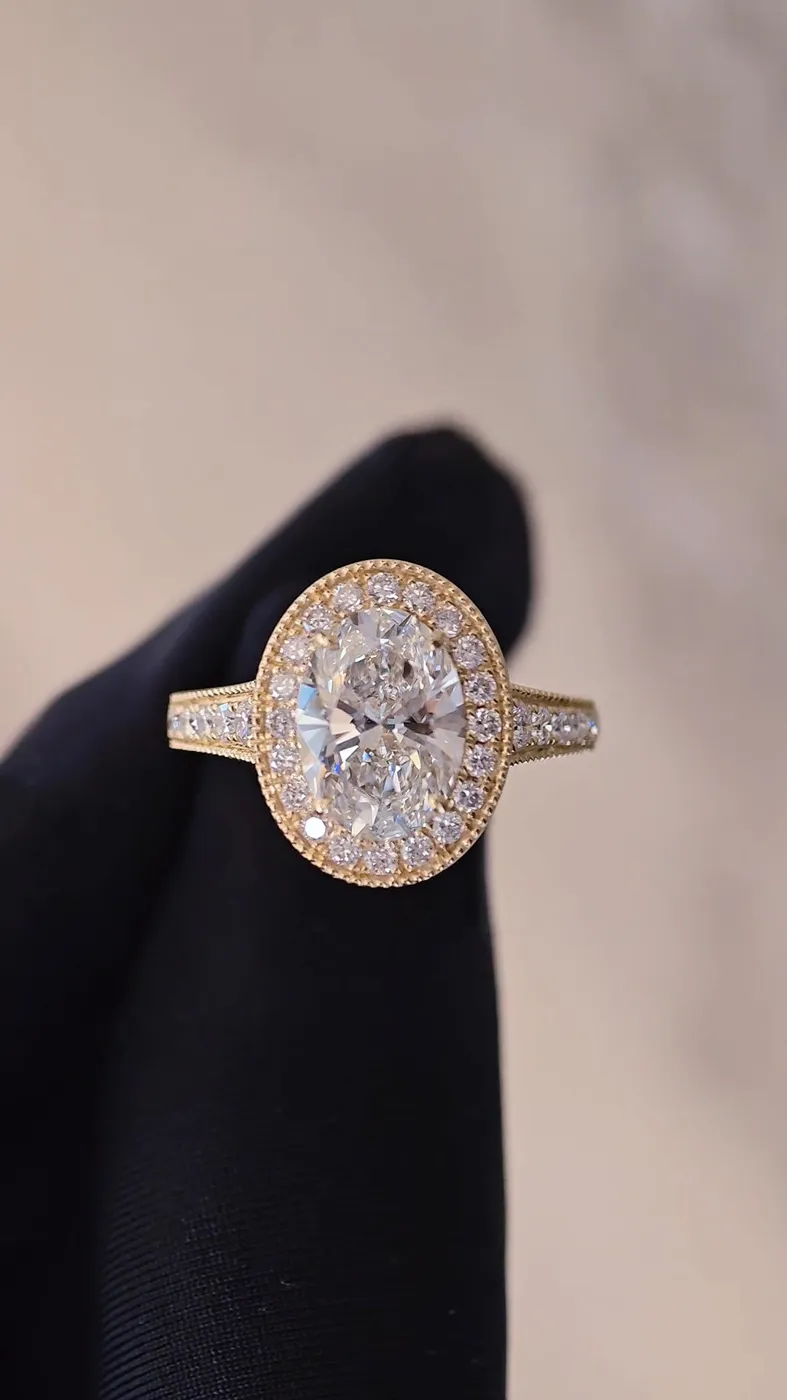 Кольцо-солитер «Овал», 2,02 ct — фото 7
