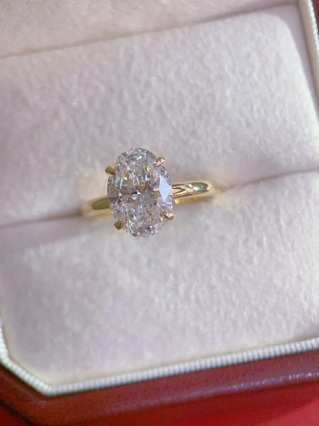 Кольцо-солитер «Овал», 3,07 ct — фото 4
