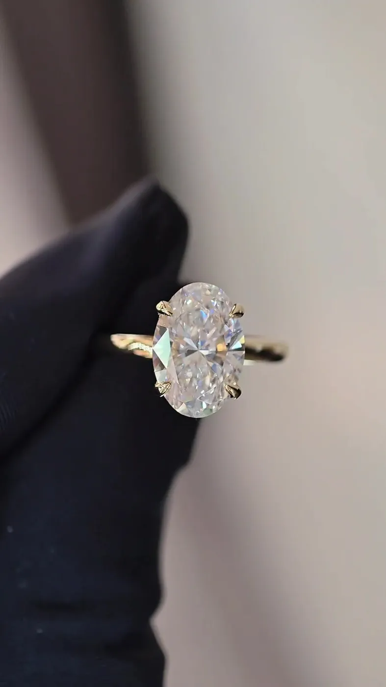 Кольцо-солитер «Овал», 3,07 ct — фото 7