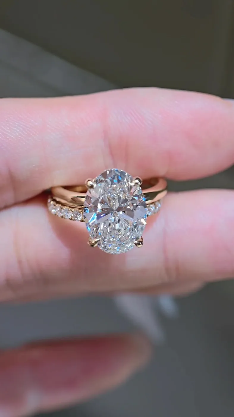 Кольцо-солитер «Овал», 5,09 ct — фото 2