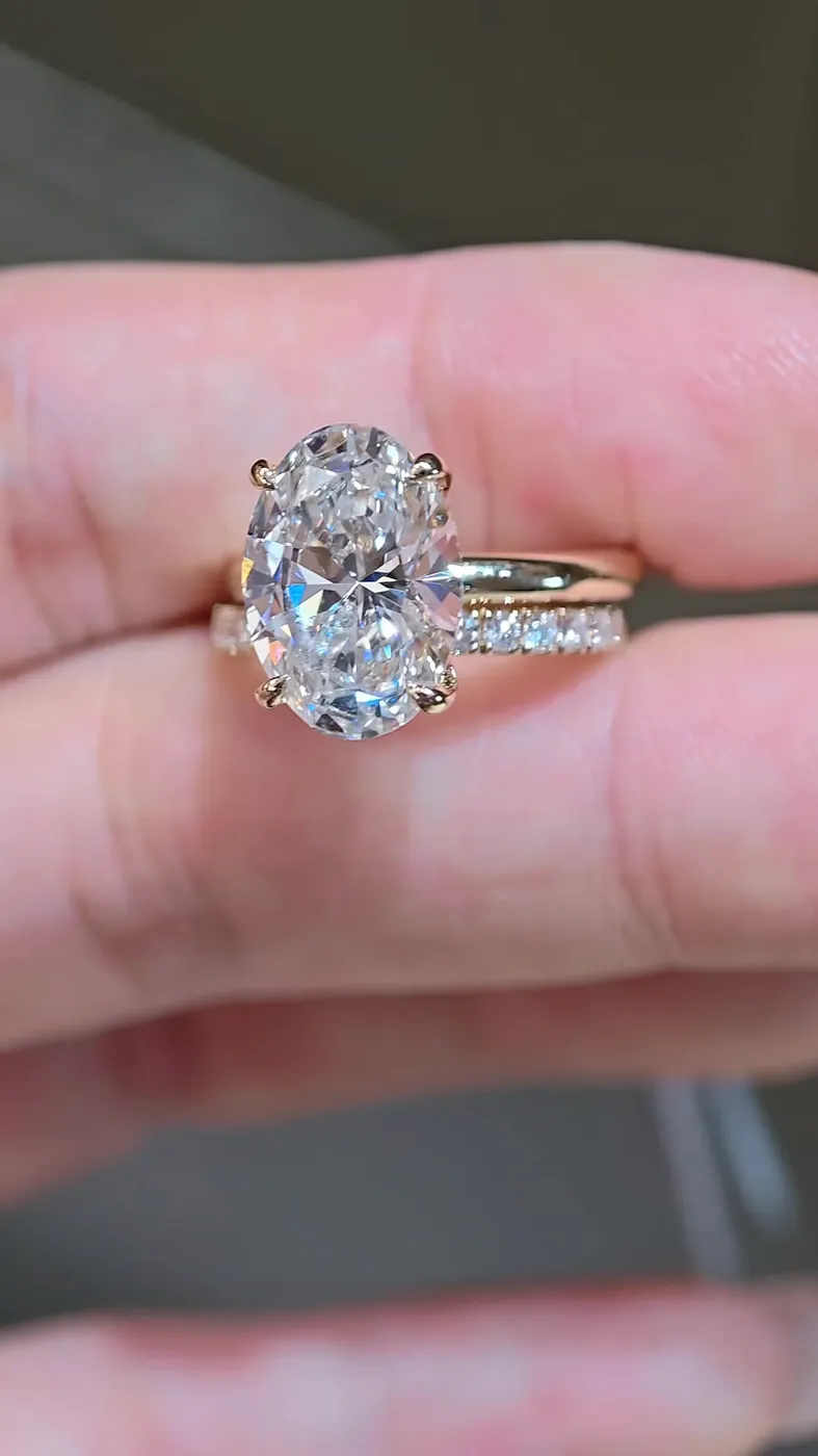 Кольцо-солитер «Овал», 5,09 ct — фото 3