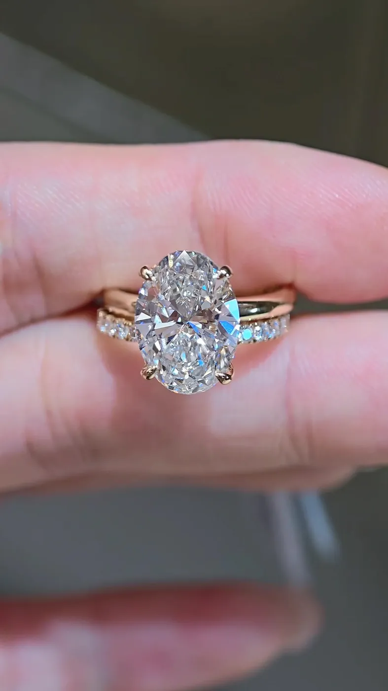 Кольцо-солитер «Овал», 5,09 ct — фото 4