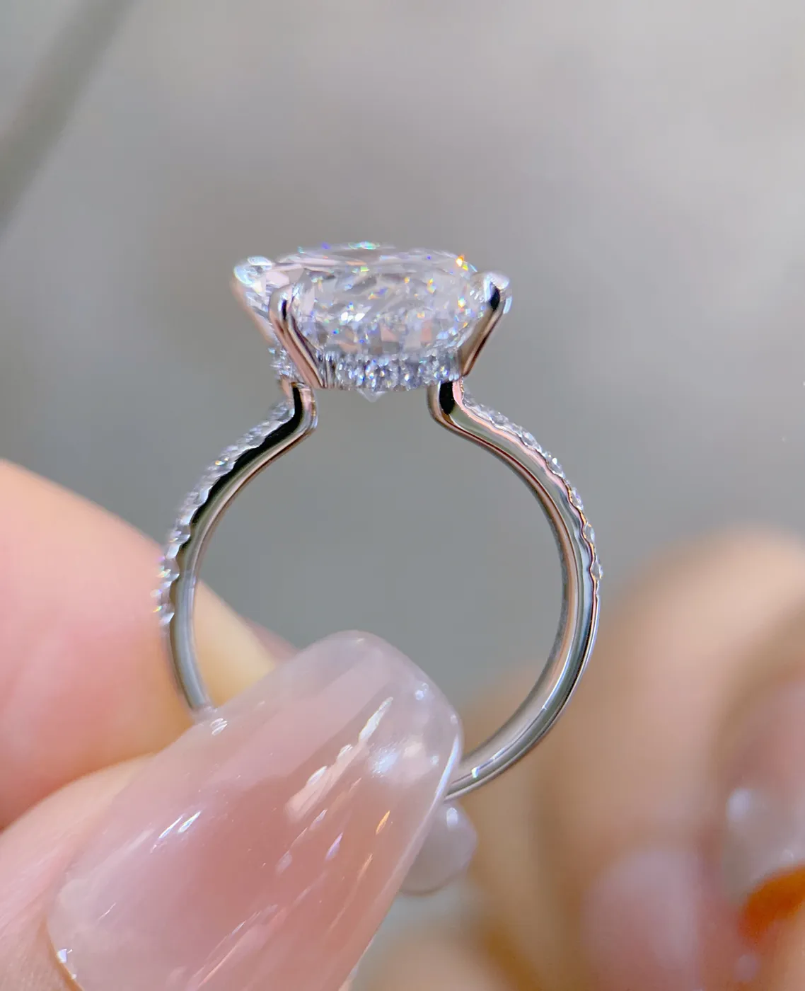 Кольцо-солитер «Овал», 8,07 ct — фото 3
