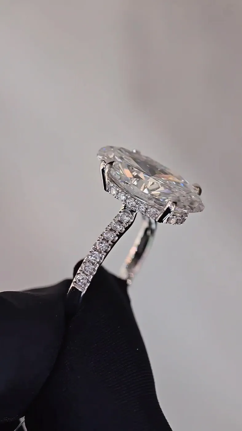 Кольцо-солитер «Овал», 8,07 ct — фото 5