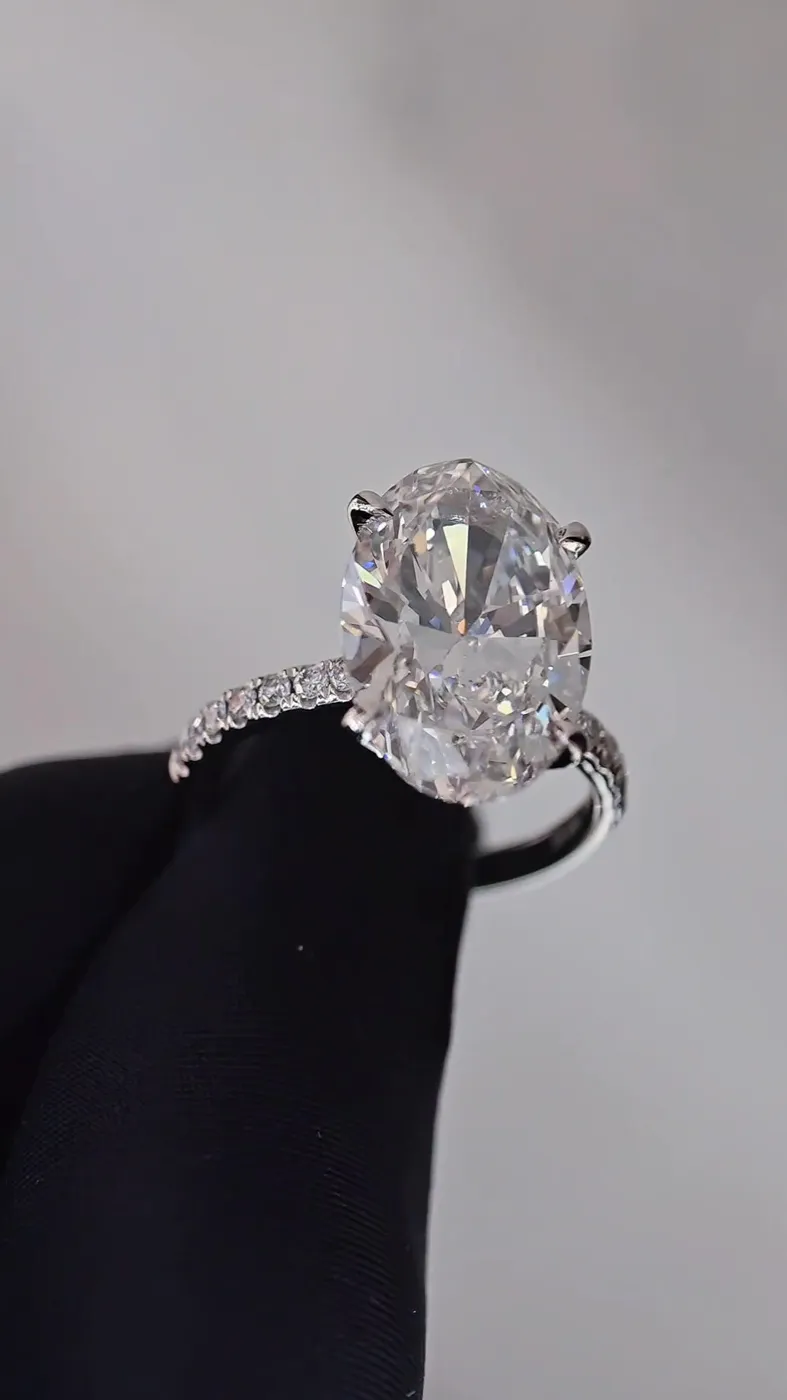 Кольцо-солитер «Овал», 8,07 ct — фото 6
