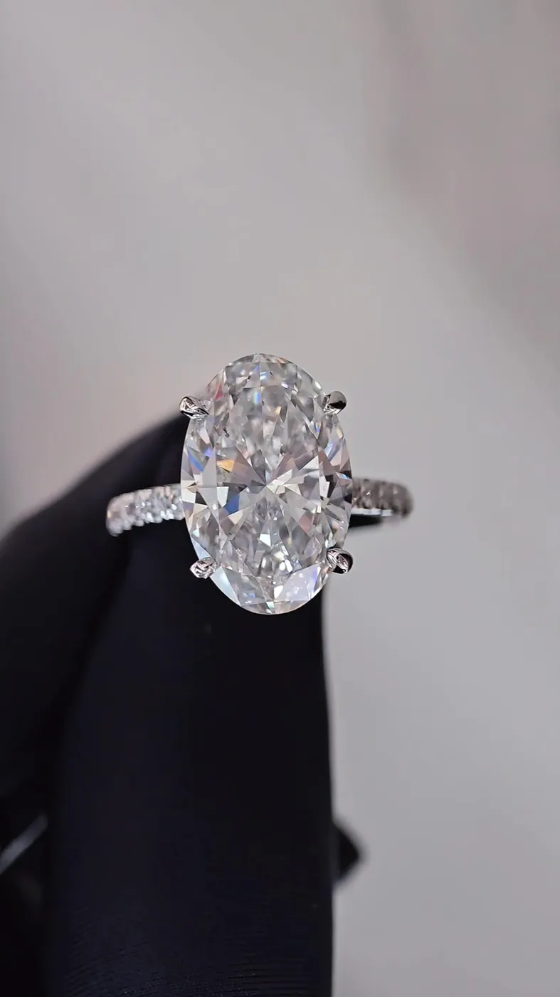 Кольцо-солитер «Овал», 8,07 ct — фото 7