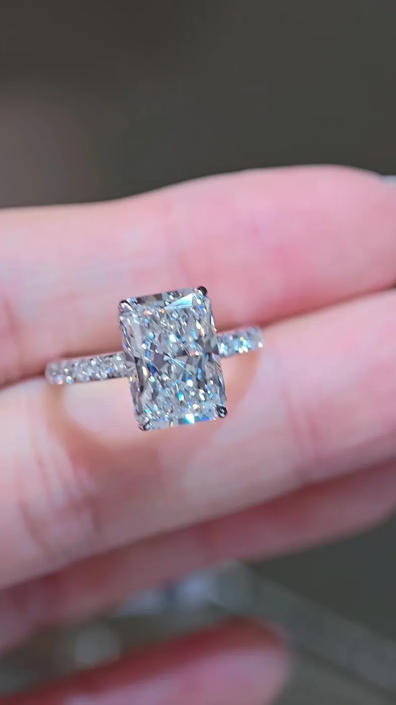 Кольцо-солитер «Радиант», 5,05 ct — фото 2