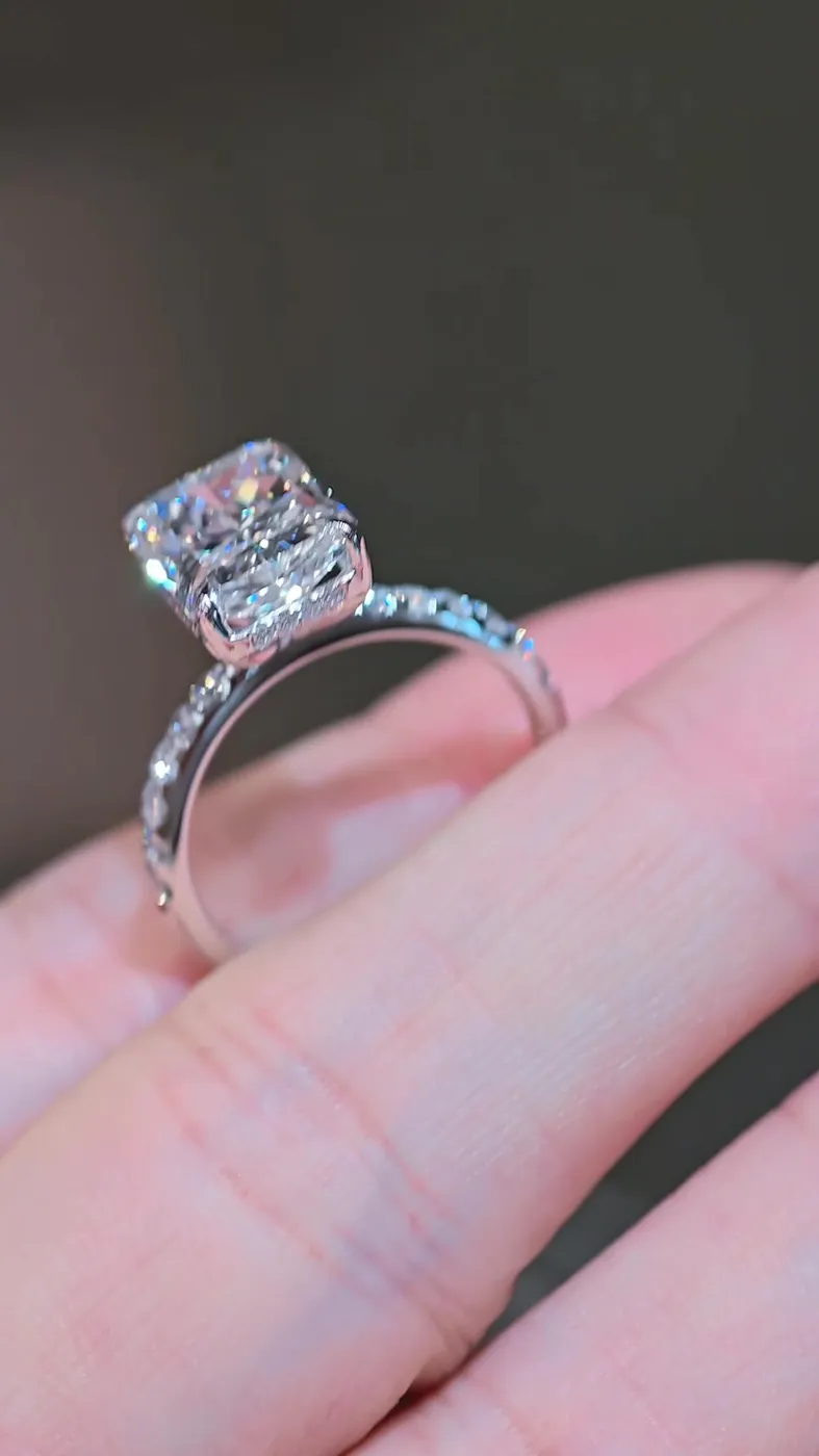 Кольцо-солитер «Радиант», 5,05 ct — фото 3