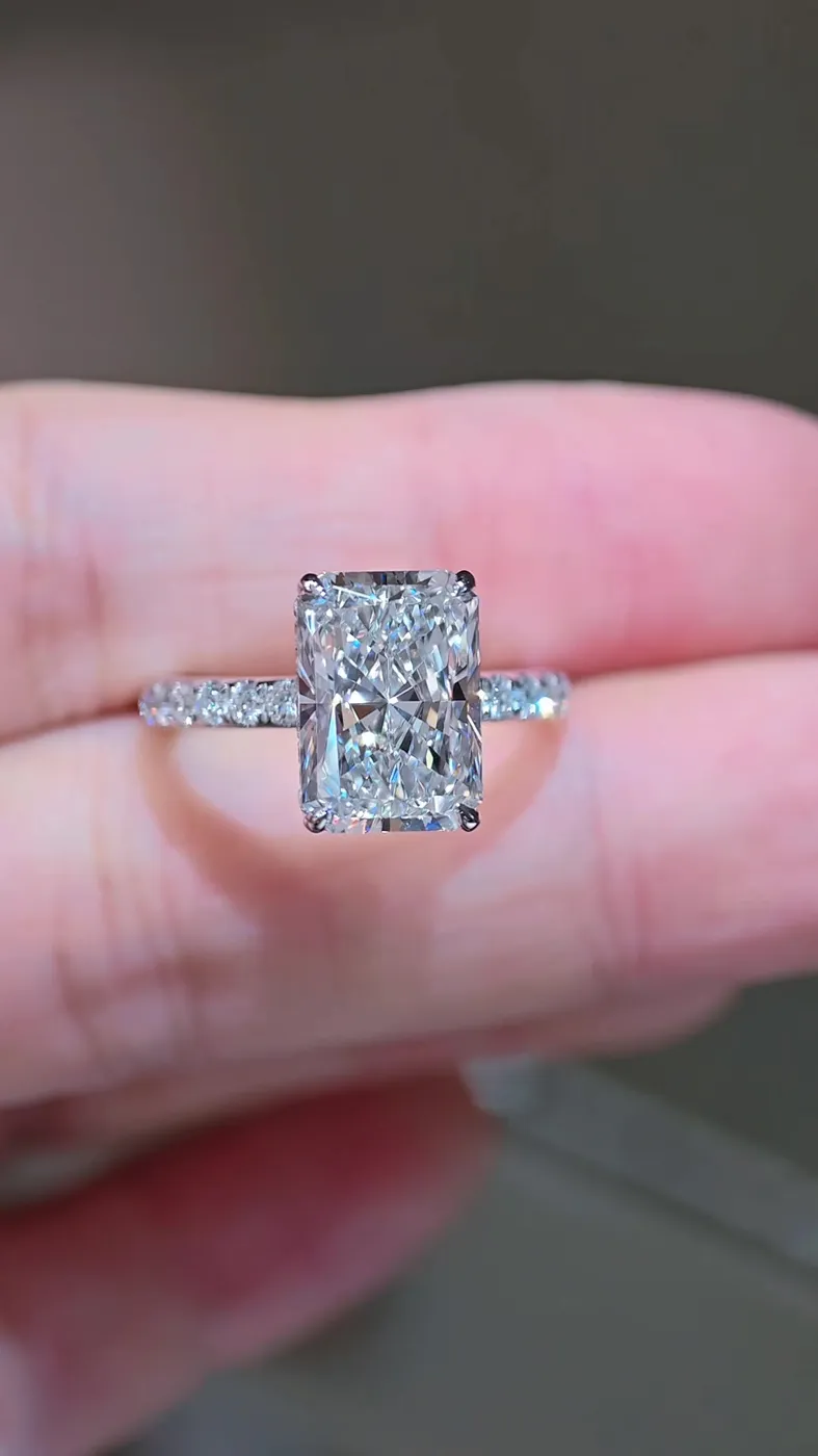 Кольцо-солитер «Радиант», 5,05 ct — фото 4
