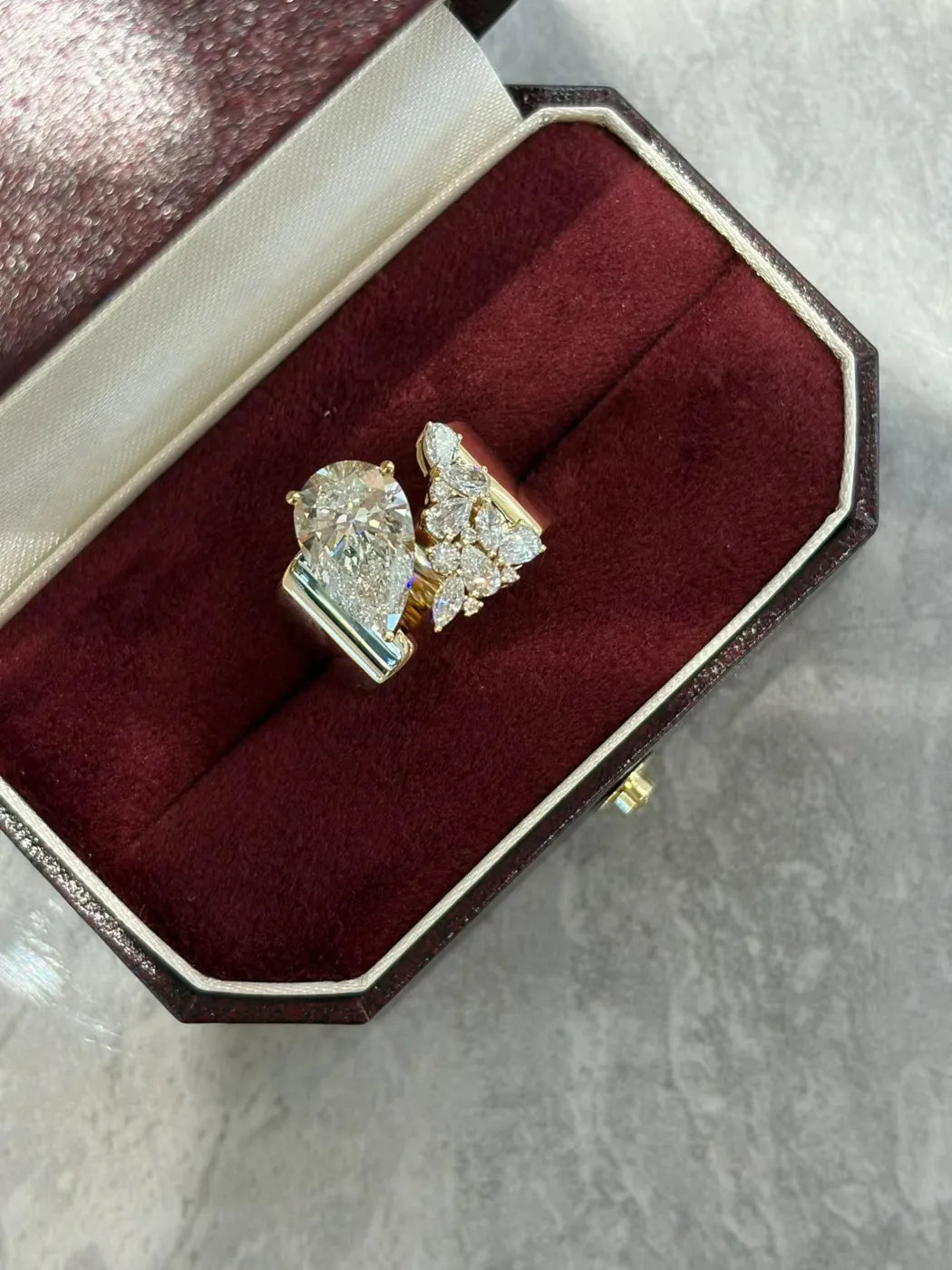 Кольцо Toi et Moi на массивной шинке, 3 ct — фото 1