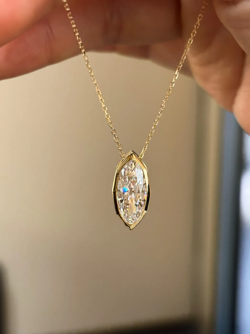 Подвеска «Маркиз» в ореоле, 2 ct — фото 1