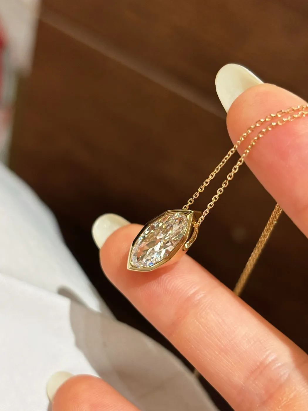 Подвеска «Маркиз» в ореоле, 2 ct — фото 3