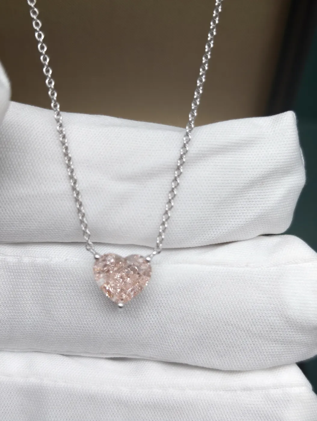 Подвеска с розовым бриллиантом «Сердце», 2 ct — фото 2