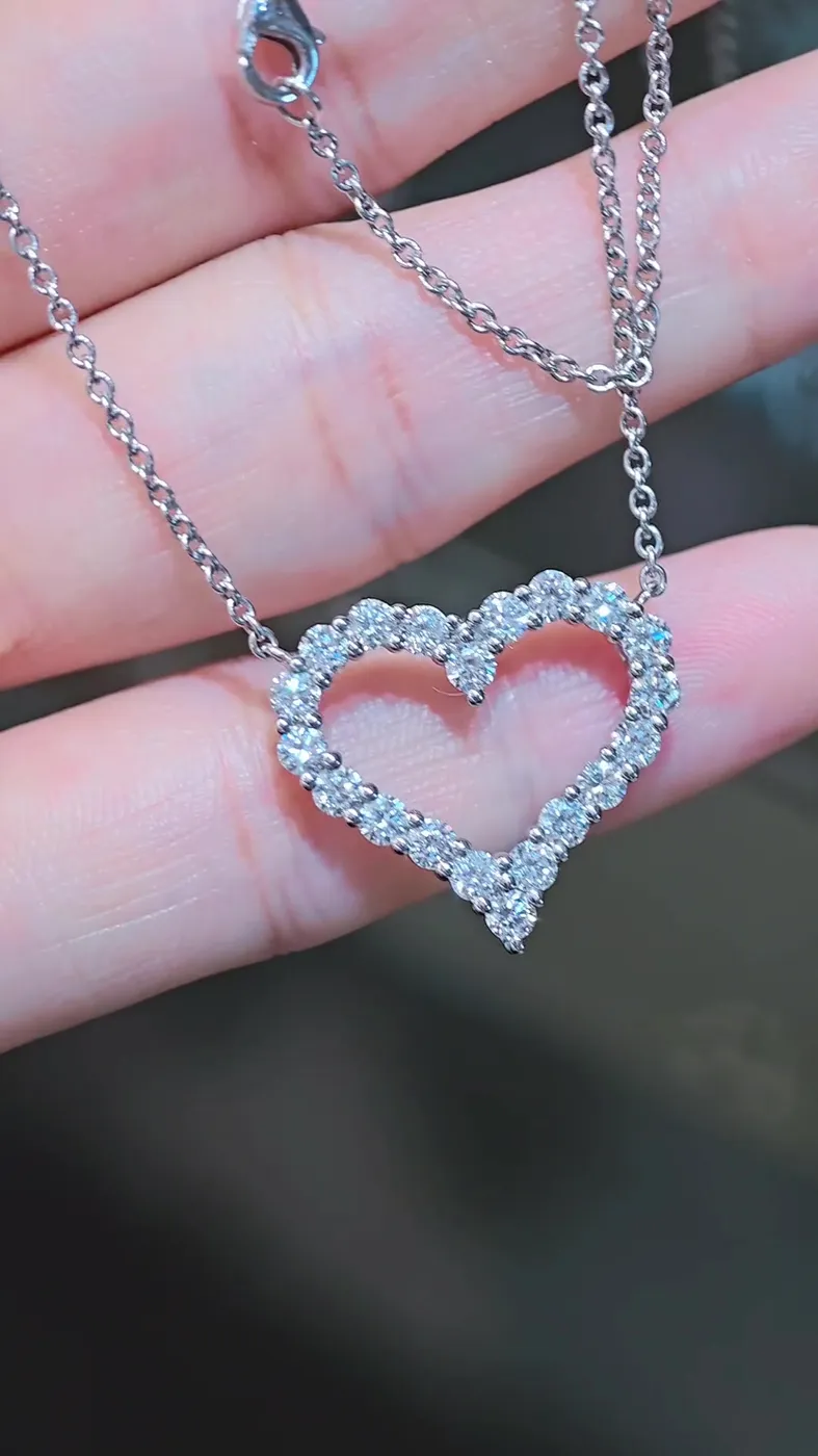 Подвеска «Сердце» из бриллиантов, 1,51 ct — фото 2